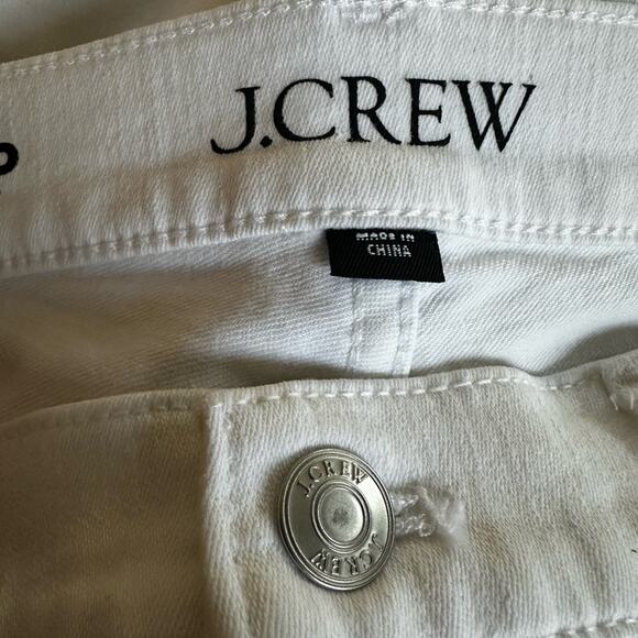 NEW J. Crew 8" Toothpick White Jeans Size 30P Petite BQ314 Minimalist Preppy - Picture 6 of 10